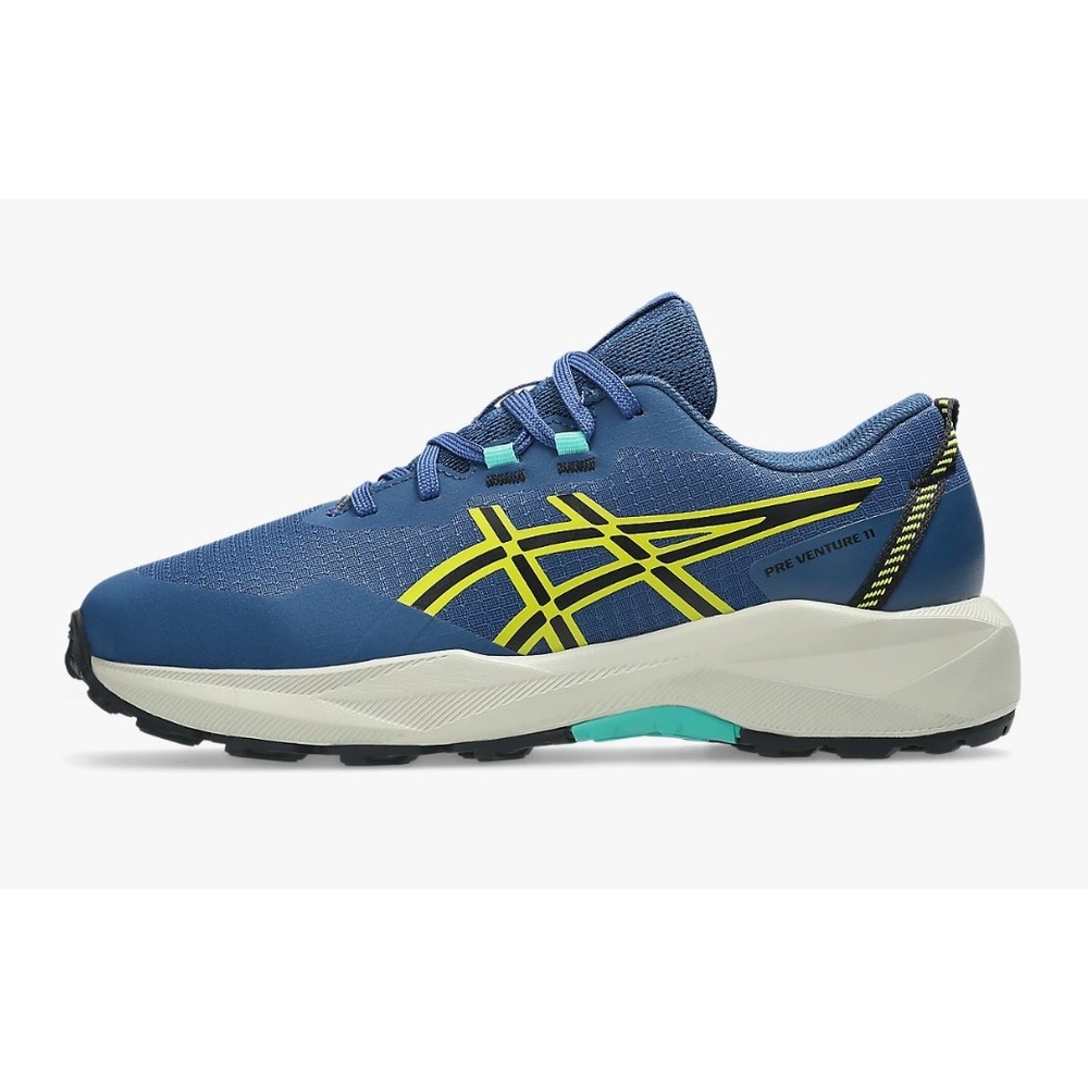 ASICS Pre Venture 11 GS Kids Running Shoes 5.5 Twilight Blue Cacti 1014A378-400